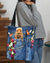 English Cocker Spaniel-Cardinal & Cross Flower Cloth Tote Bag