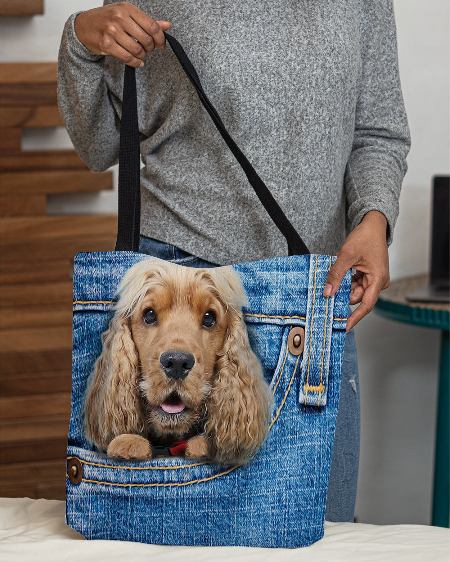 English cocker spaniel-in pocket-Cloth Tote Bag