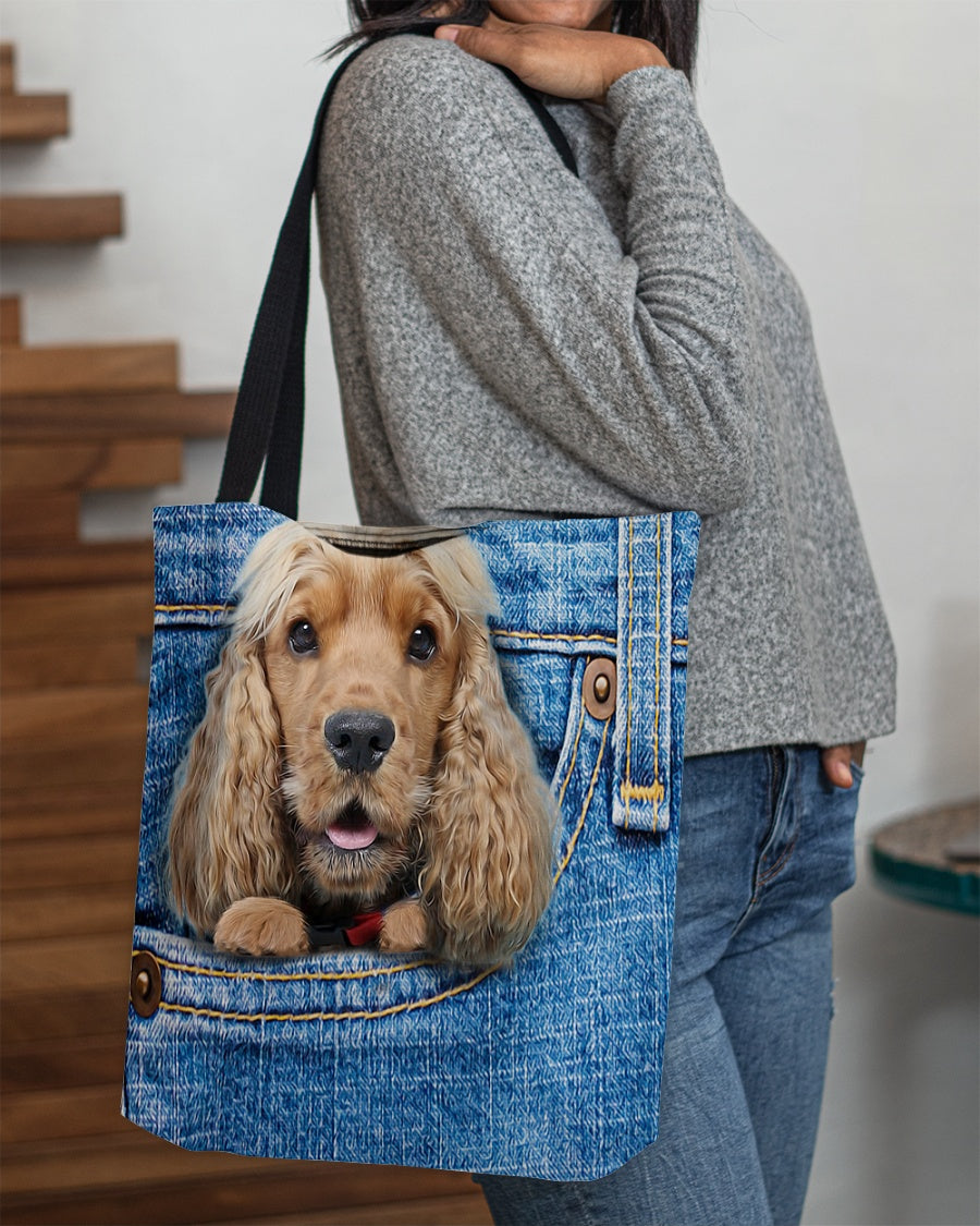 English cocker spaniel-in pocket-Cloth Tote Bag