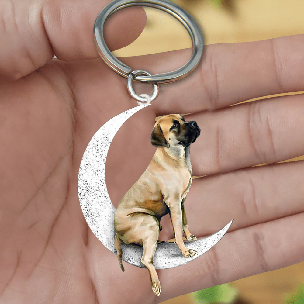English Mastiff-Sit On The Moon Keychain
