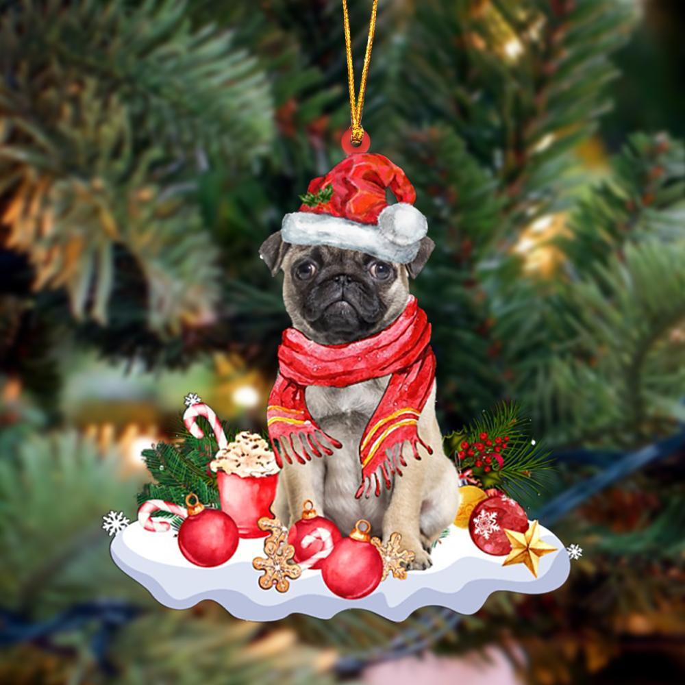 FAWN Pug 2-Better Christmas Hanging Ornament