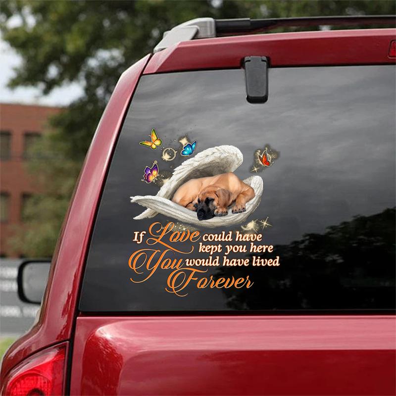 Fawn great dane Sleeping Angel Lived Forever Decal
