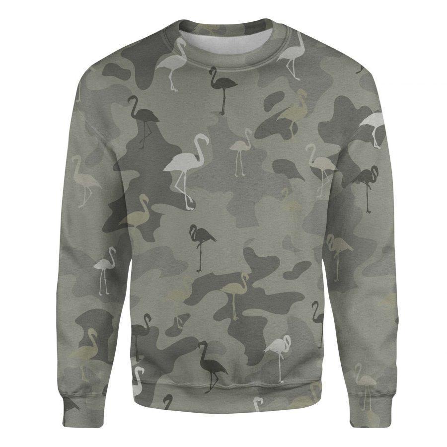 Flamingos - Camo - Premium Sweatshirt