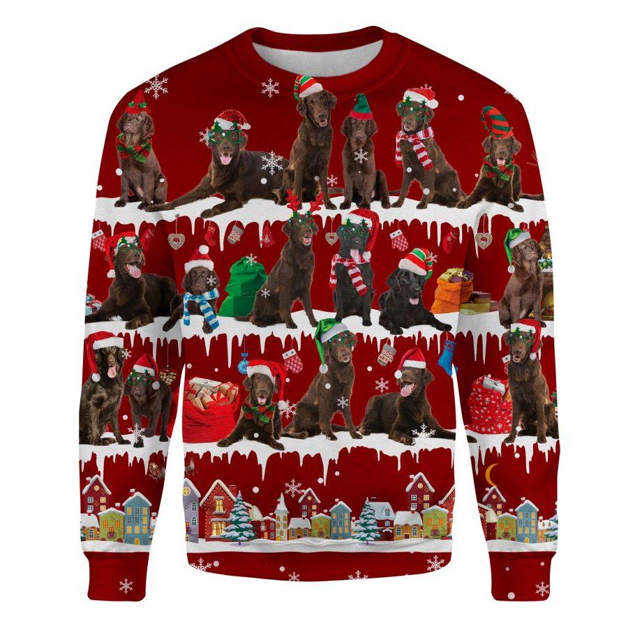 Flat Coated Retriever - Snow Christmas - Premium Sweatshirt