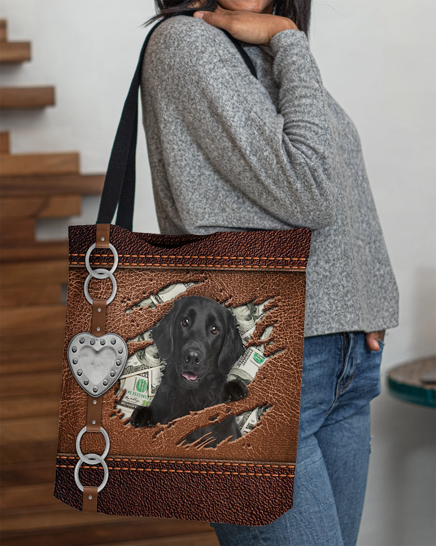 Flat Coated Retriever-Let Me Go Out -Cloth Tote Bag