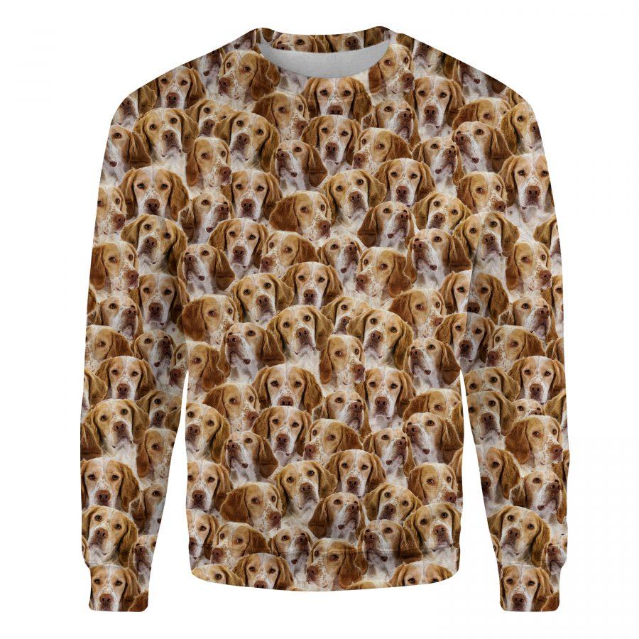 French Spaniel - Full Face - Premium Sweatshirt