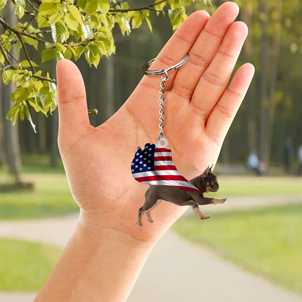 Happy Independence Day Flat Acrylic Keychain