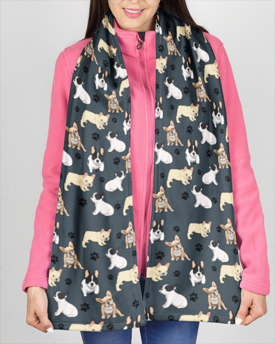 French Bulldog-Paw Dog Scarf