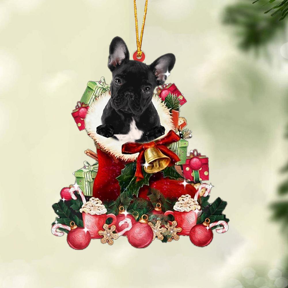 French Bulldog-Red Boot Hanging Ornament