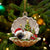 French Bulldog-Sleeping Pearl in Christmas Two Sided Ornament