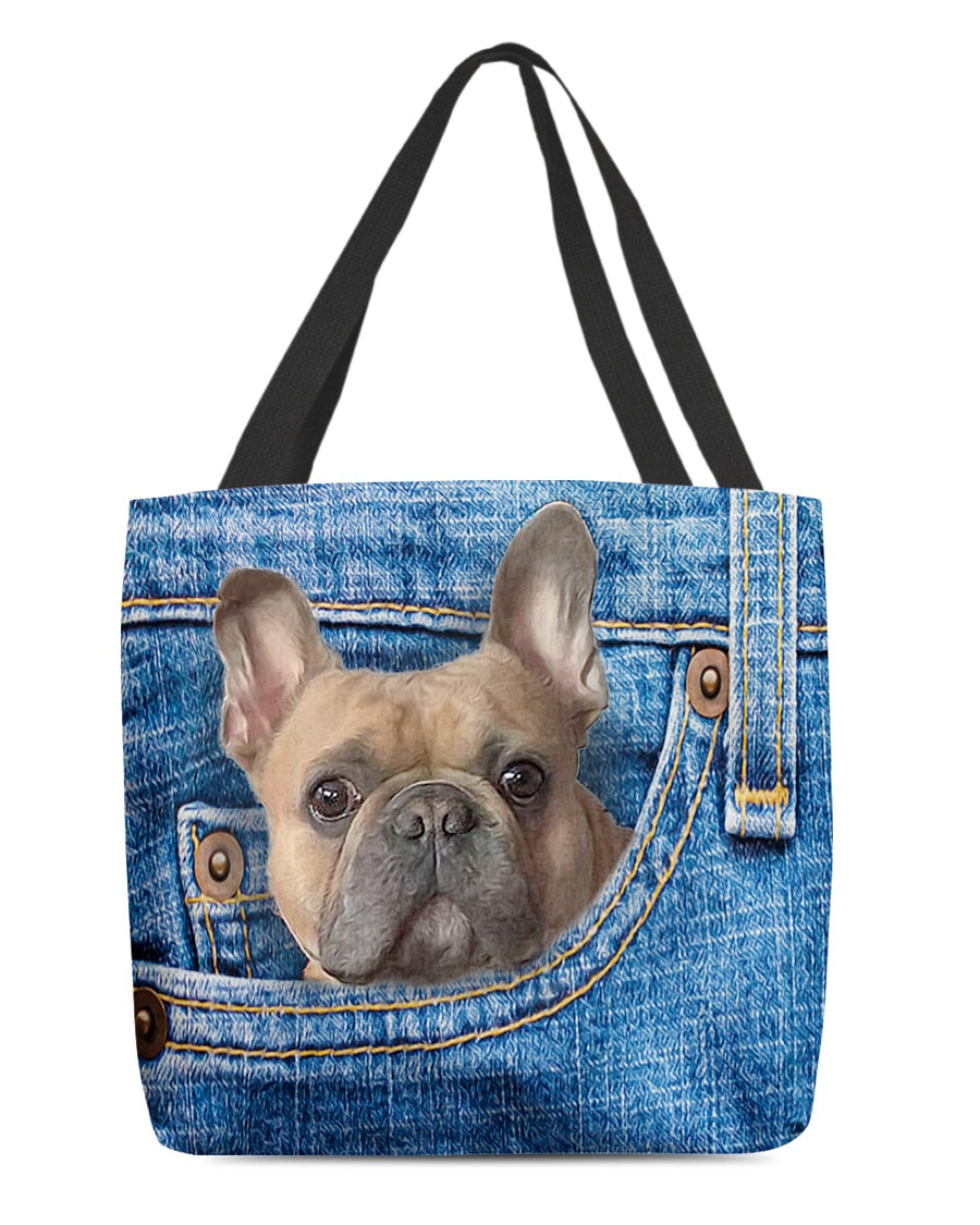 French Bulldog-in pocket-Cloth Tote Bag