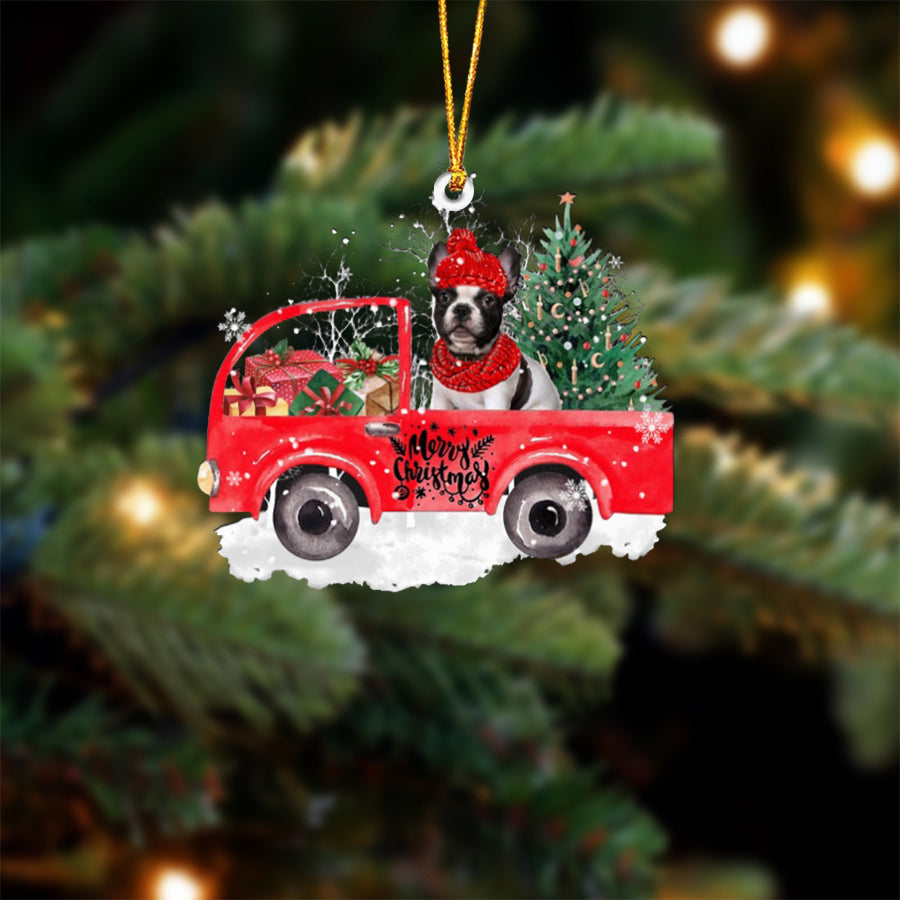 Dog Lover-Xmas Truck-Two Sided Ornament