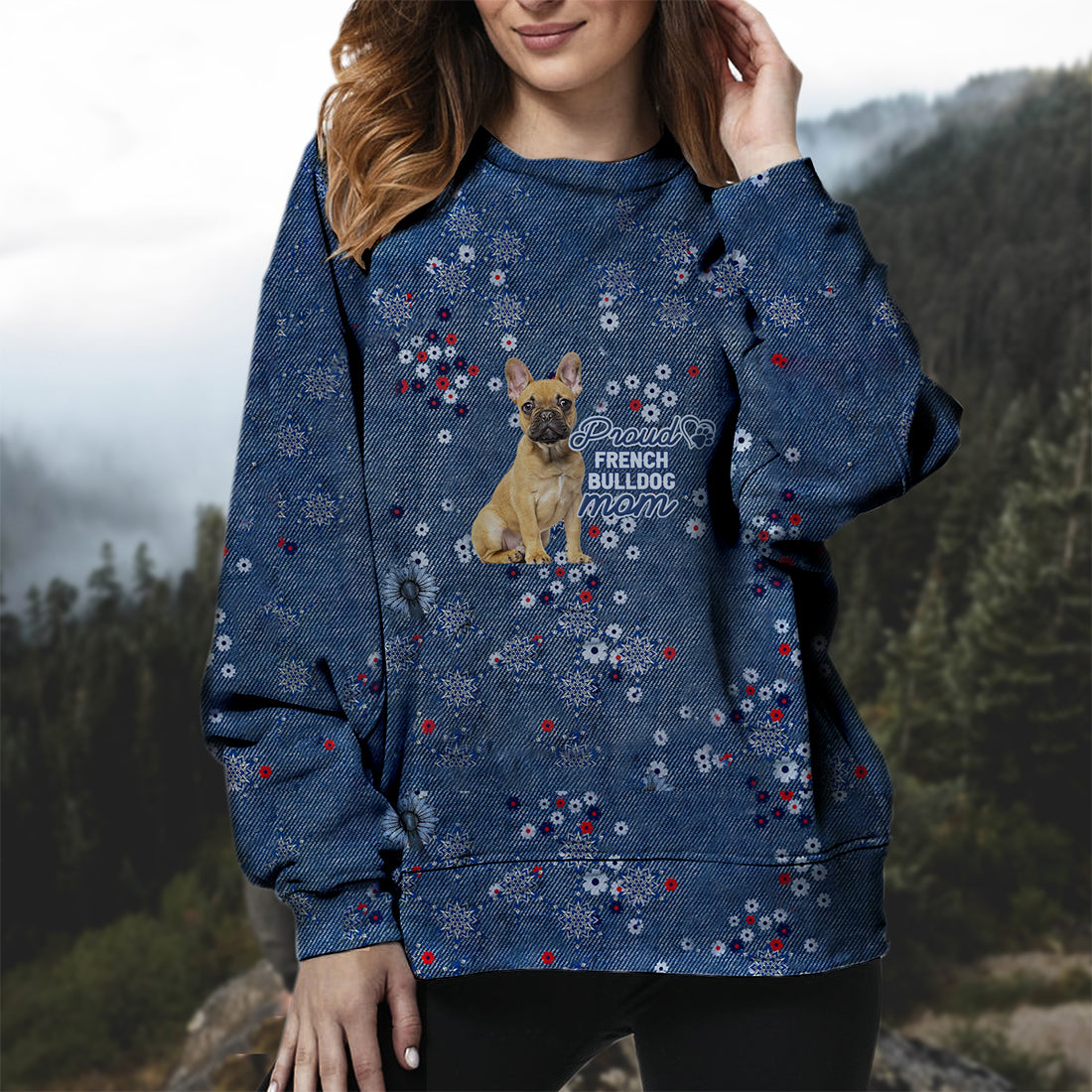 French Bulldog 5 (2)-Pround Mom-Premium Sweatshirt