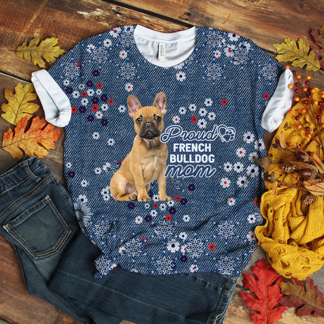 French Bulldog 5 (2)-Pround Mom T-shirt