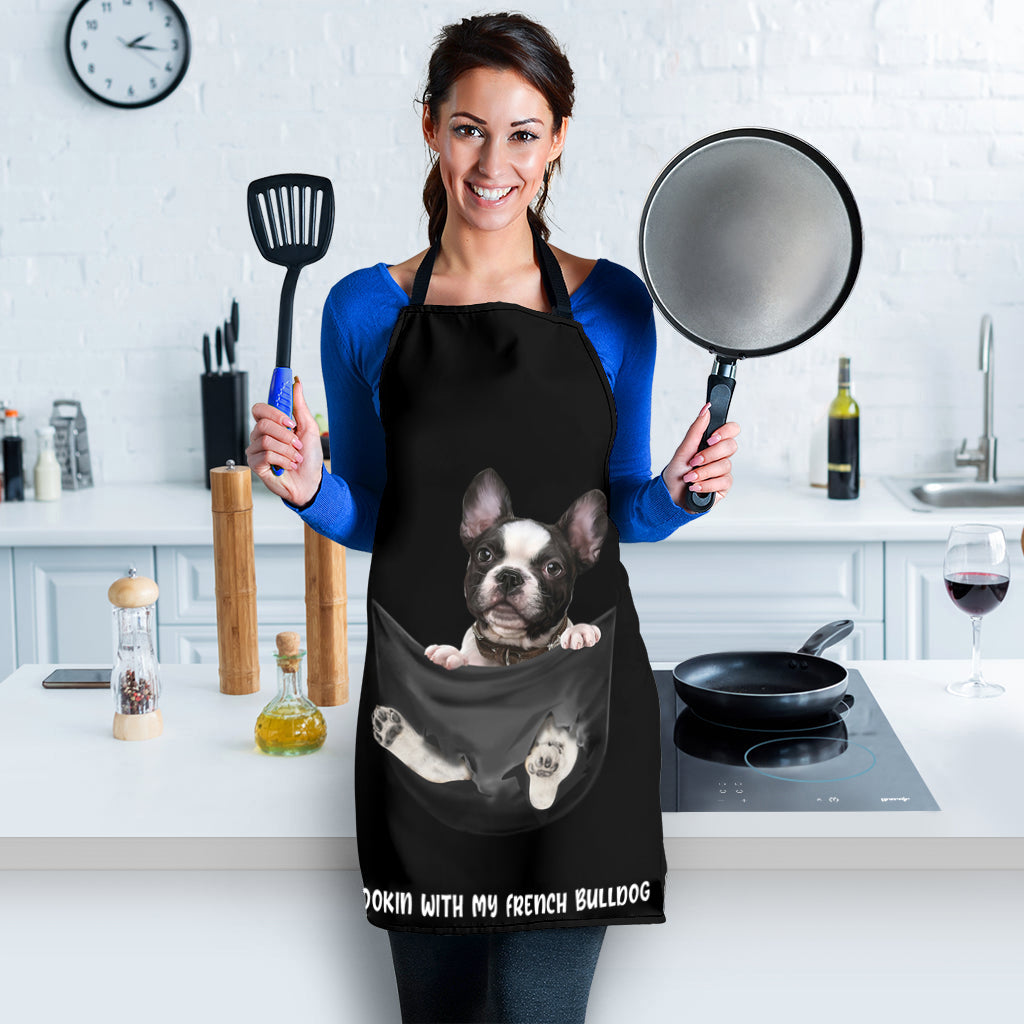 French Bulldog Cookin' With Me Apron