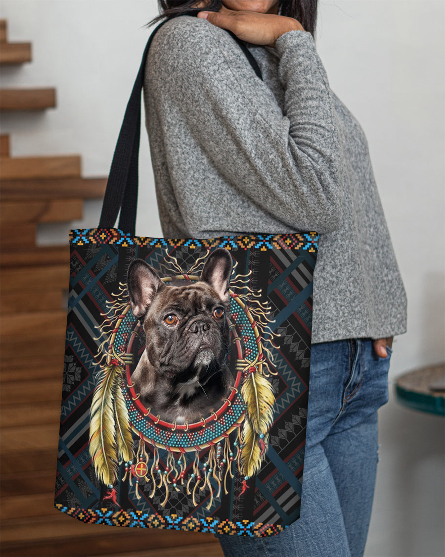 French Bulldog In Dreamcatcher Cloth Tote Bag
