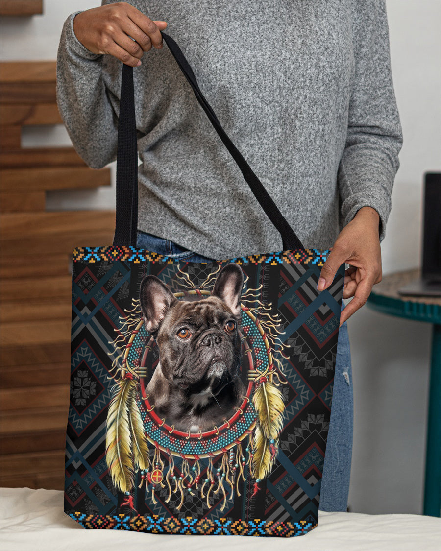 French Bulldog In Dreamcatcher Cloth Tote Bag