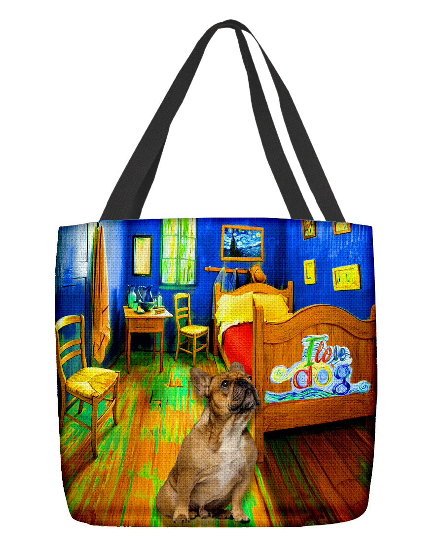 French Bulldog (2) in the bedroom-Cloth Tote Bag