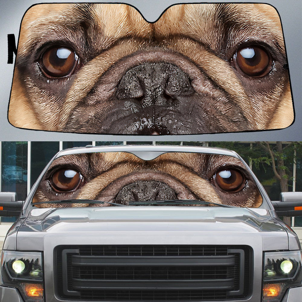 French Bulldog's Eyes-Beautiful Dog Eyes Car Sun Shade Cover Auto Windshield