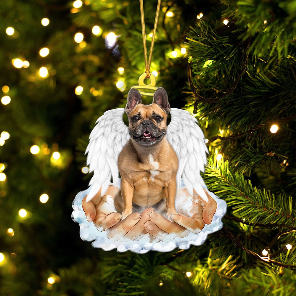 French Bulldog-In The Hands Of God Xmas-Two Sided Ornament