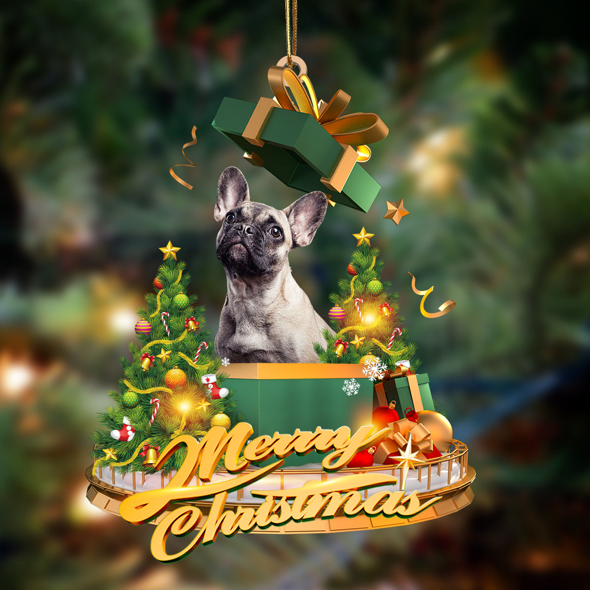 French  Bulldog-Christmas Gifts&dogs Hanging Ornament