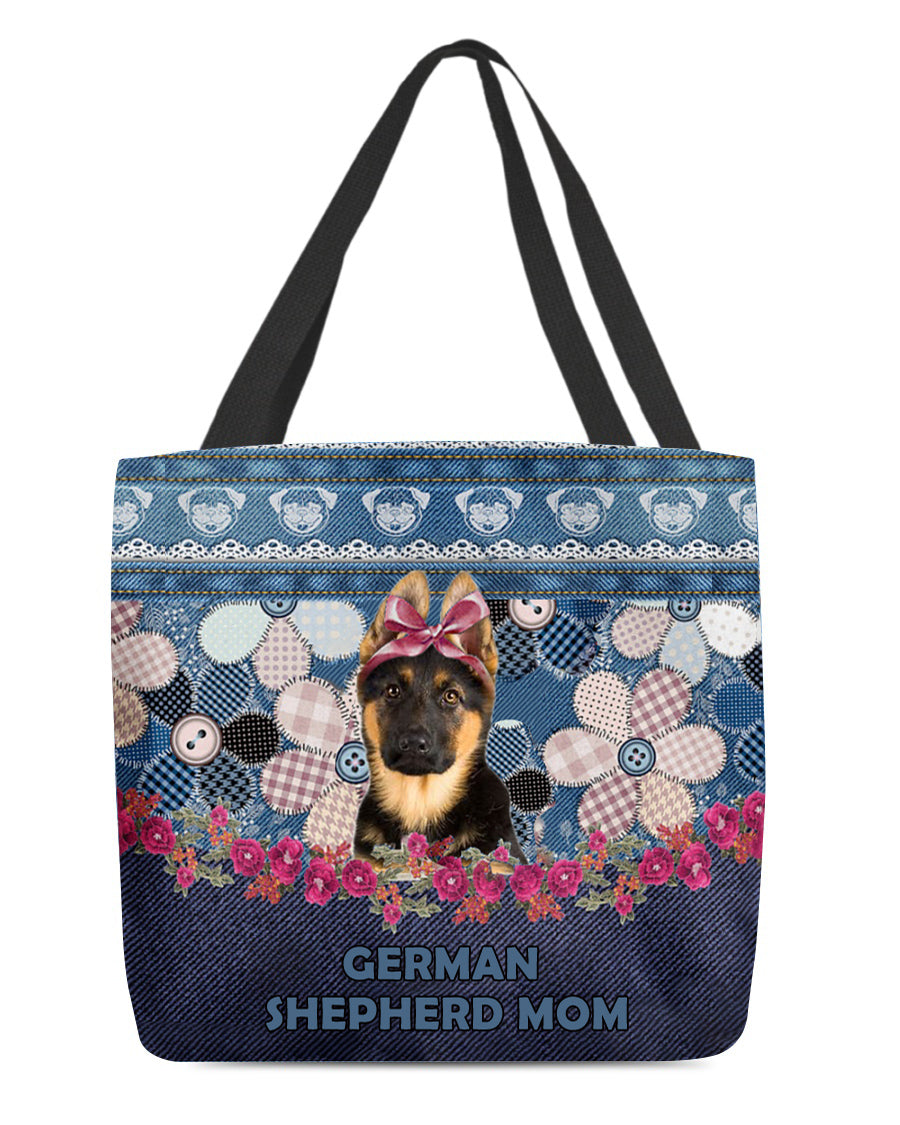 GERMAN SHEPHERD-Flower Jean Gift for you-Cloth Tote Bag