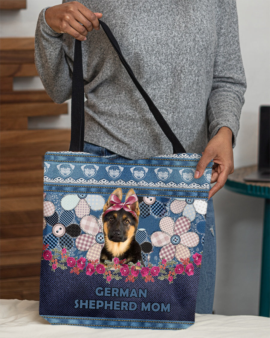 GERMAN SHEPHERD-Flower Jean Gift for you-Cloth Tote Bag