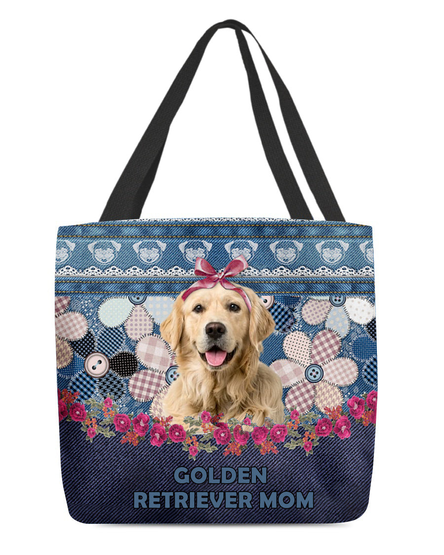 GOLDEN RETRIEVER (2)-Flower Jean Gift for you-Cloth Tote Bag