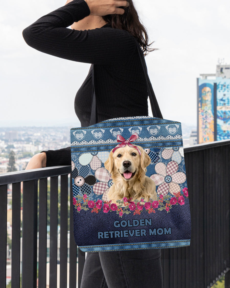 GOLDEN RETRIEVER (2)-Flower Jean Gift for you-Cloth Tote Bag