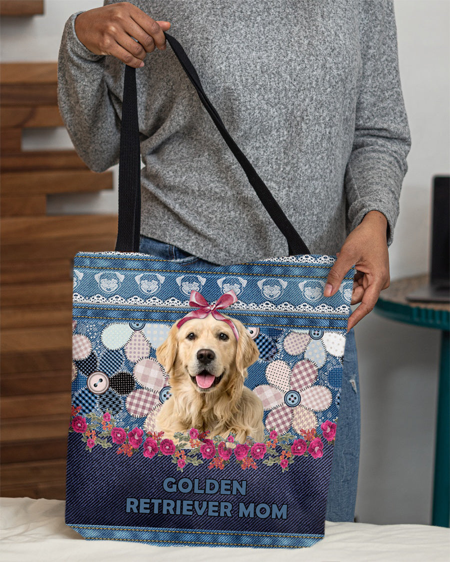 GOLDEN RETRIEVER (2)-Flower Jean Gift for you-Cloth Tote Bag
