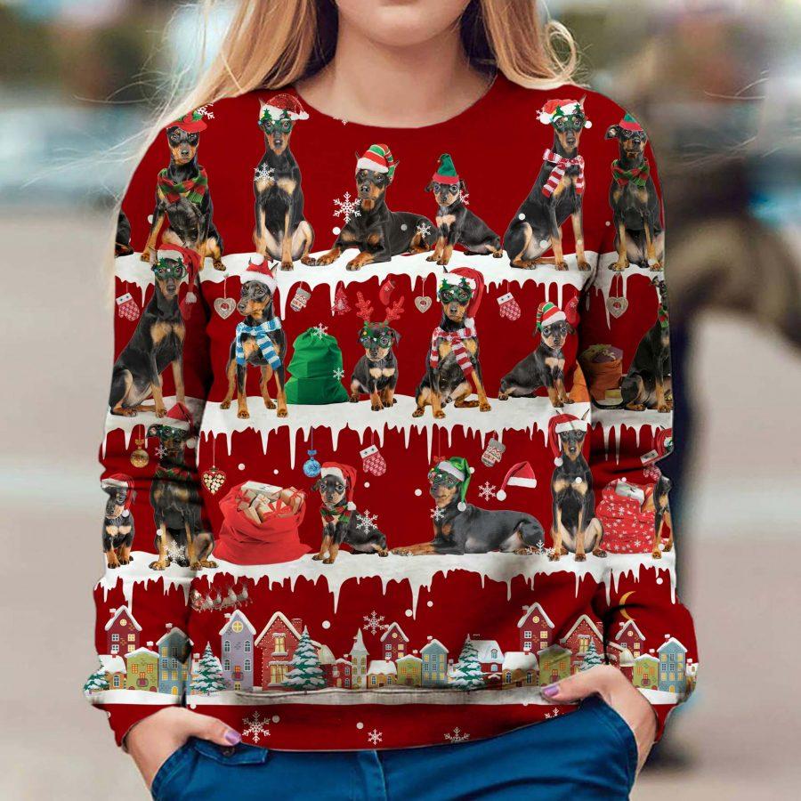 German Pinscher - Snow Christmas - Premium Sweatshirt