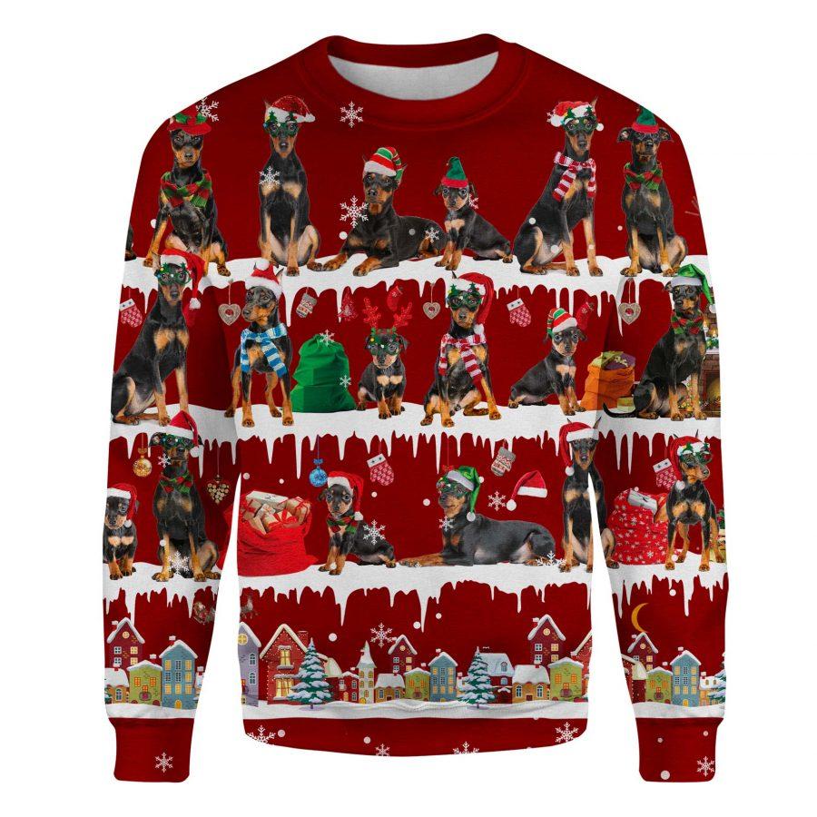 German Pinscher - Snow Christmas - Premium Sweatshirt