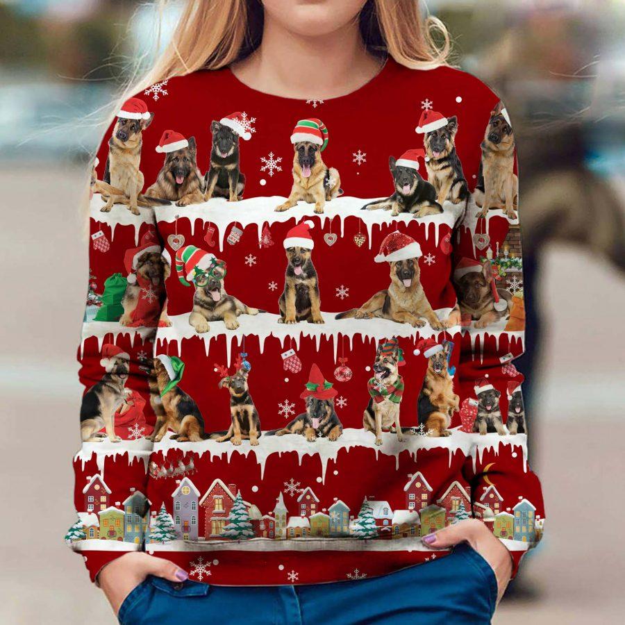 German Shepherd - Snow Christmas - Premium Sweatshirt
