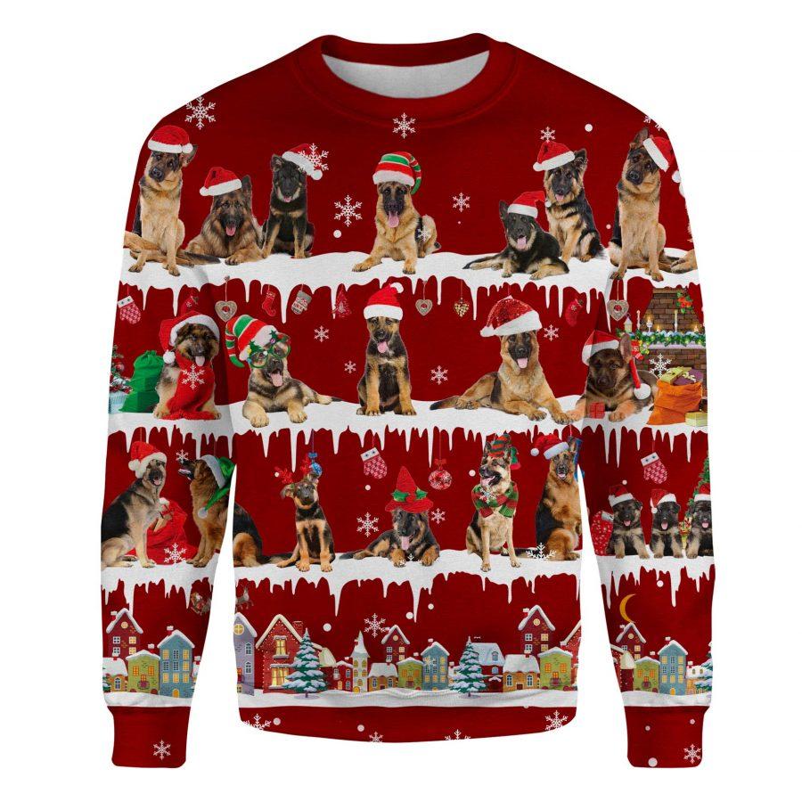 German Shepherd - Snow Christmas - Premium Sweatshirt