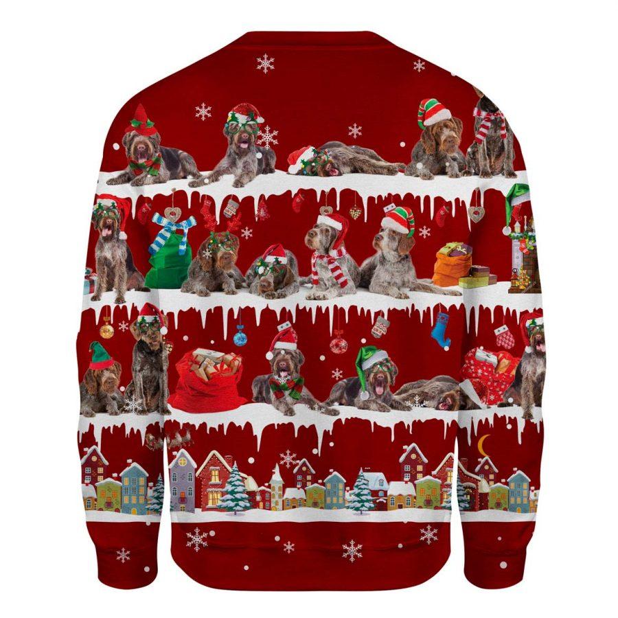 German Wirehaired Pointer - Snow Christmas - Premium Sweatshirt