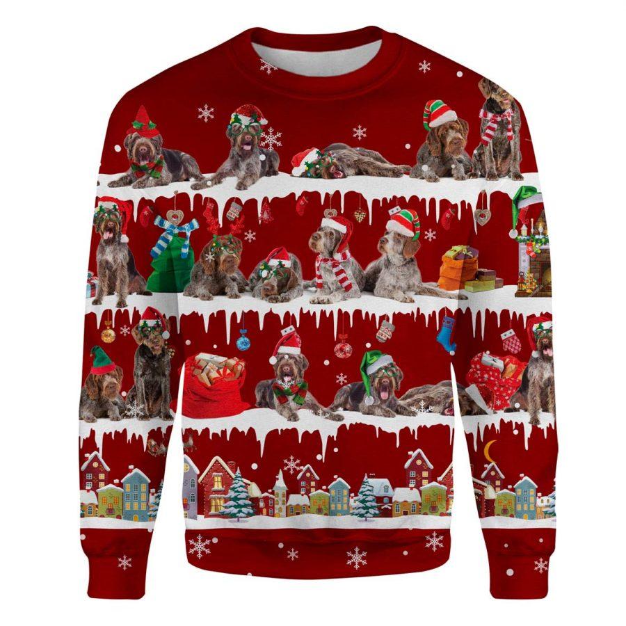 German Wirehaired Pointer - Snow Christmas - Premium Sweatshirt
