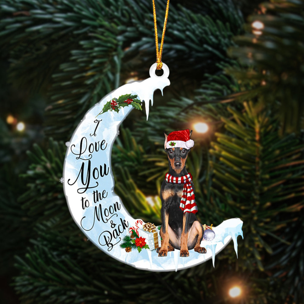 German Pinscher-I Love You-Two Sided Ornament