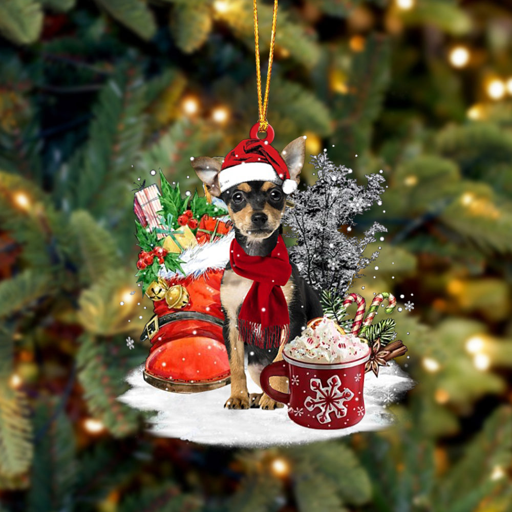 German Pinscher 1-Winter Cup-Two Sided Ornament