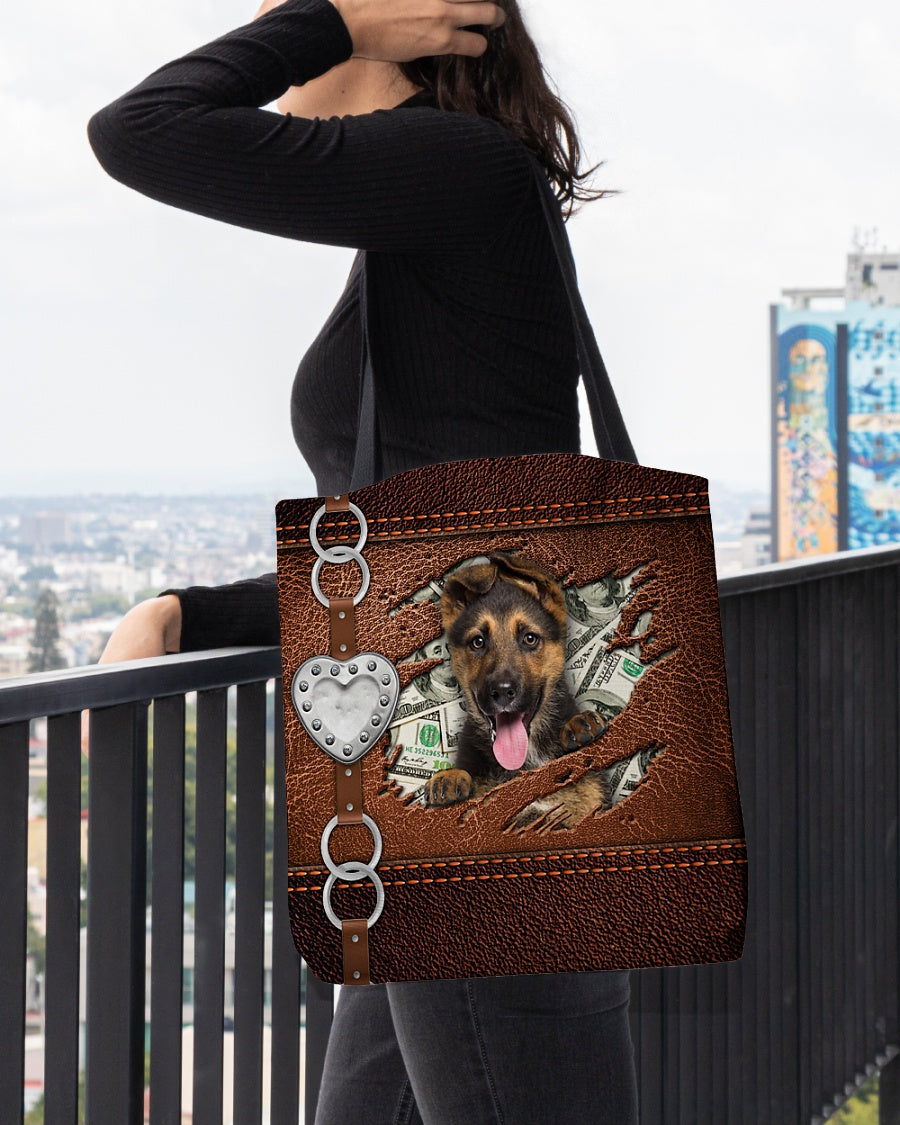 German Shepherd-Let Me Go Out -Cloth Tote Bag