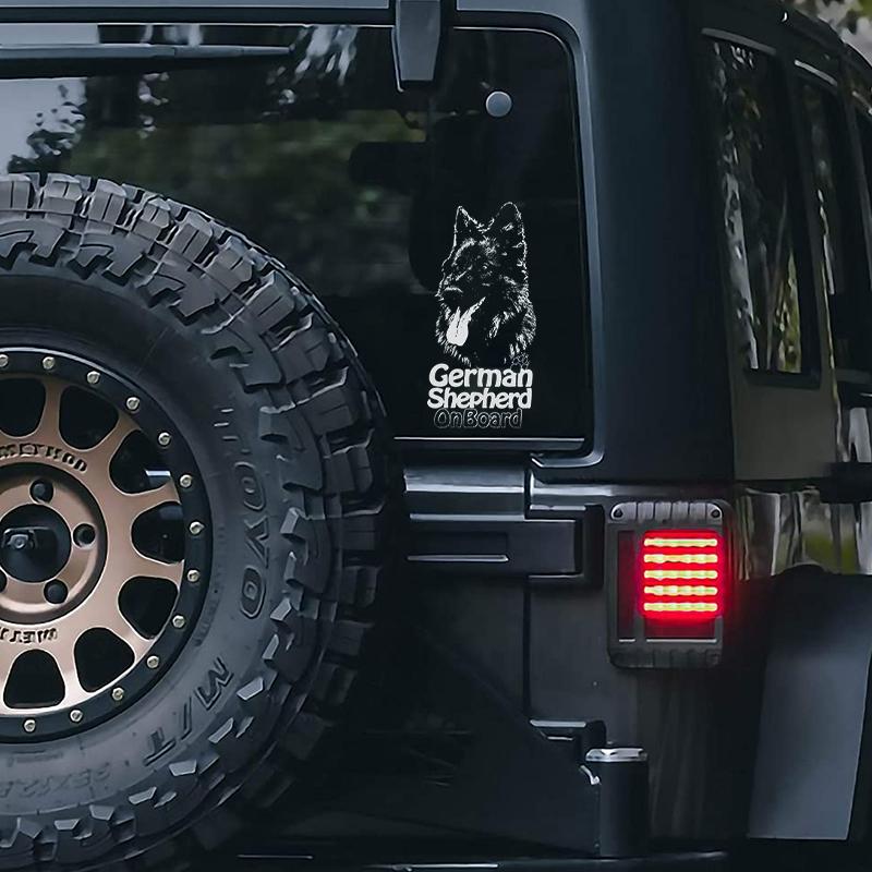 German Shepherd1 on Board-Car Window Sticker-Dog Sign Decal