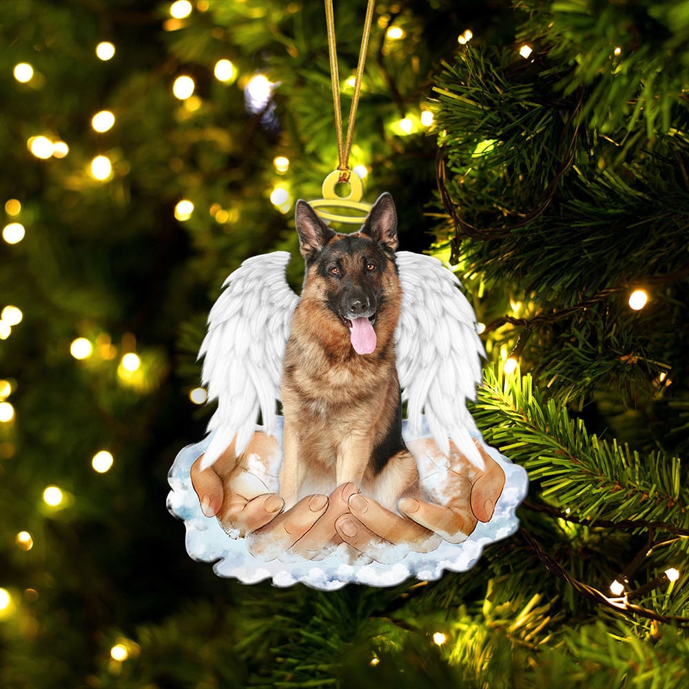 German Shepherd Dog-In The Hands Of God Xmas-Two Sided Ornament