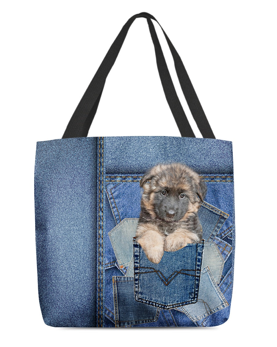 German Shepherd2-in pocket2-Cloth Tote Bag