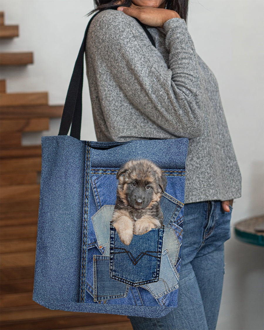 German Shepherd2-in pocket2-Cloth Tote Bag