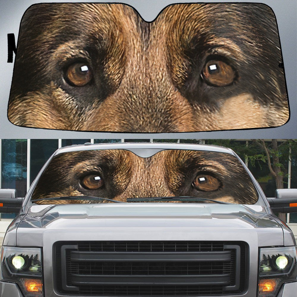 German Shepherd (3)'s Eyes-Beautiful Dog Eyes Car Sun Shade Cover Auto Windshield