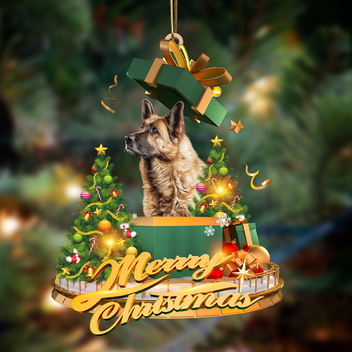 German Shepherd-Christmas Gifts&amp;dogs Hanging Ornament