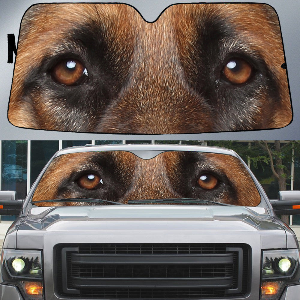 German Shepherd's Eyes-Beautiful Dog Eyes Car Sun Shade Cover Auto Windshield