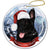 German Shepherd (Black) Santa Hat Porcelain Christmas Ornament