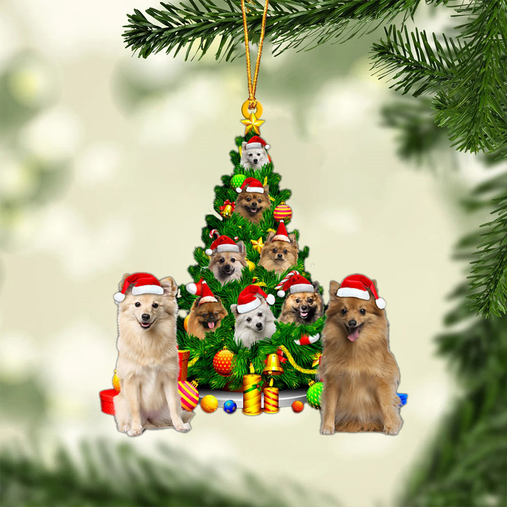 German Spitz-Xmas Tree&amp;Dog-Two Sided Ornament