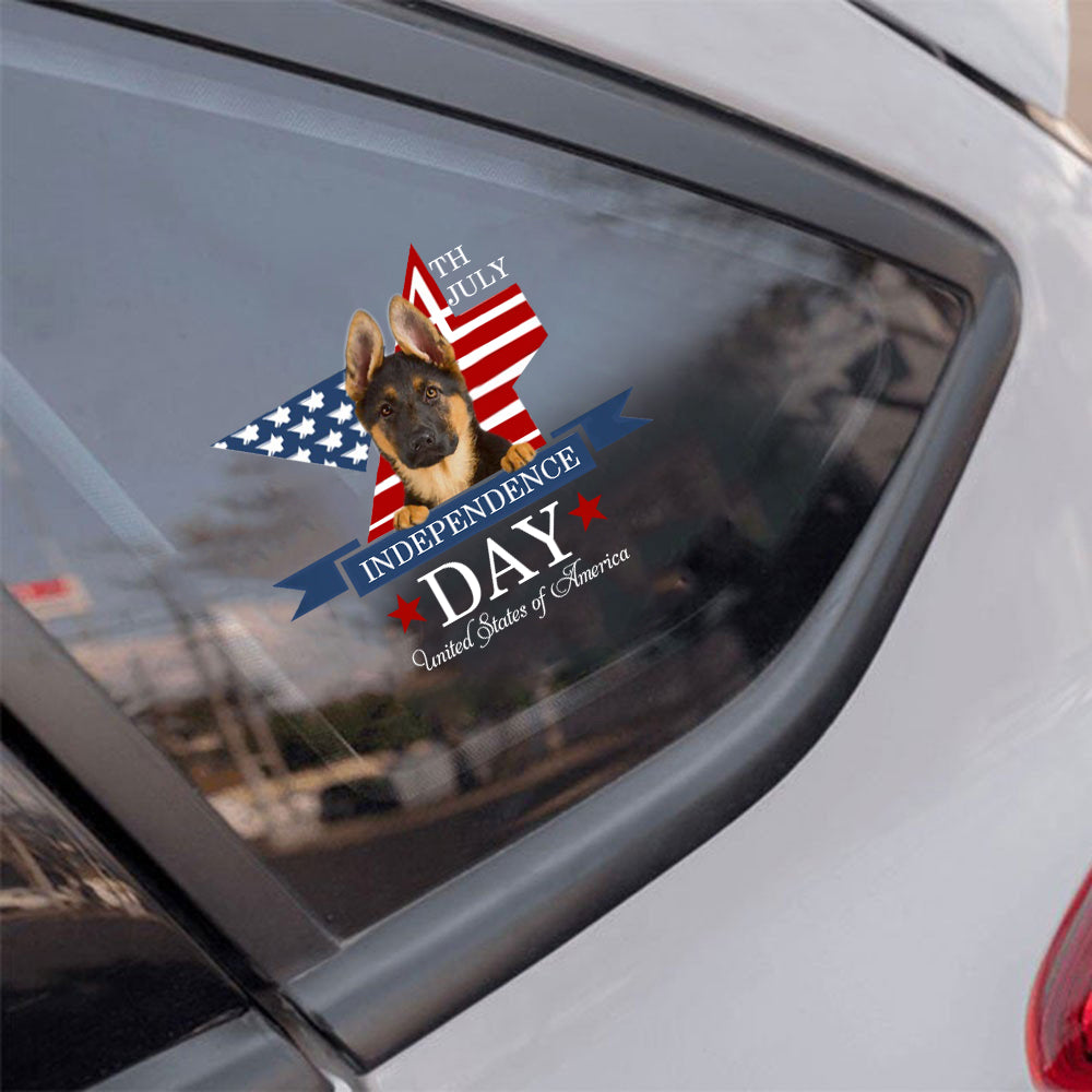 German shepherd-Independent Day2 Car Sticker