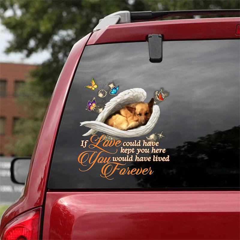 German shepherd Sleeping Angel Lived Forever Decal